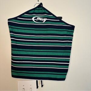 Asos Design Womens L Tube Top Halter Tank Green/Blue Stripe Y2K “Deq” Logo NEW